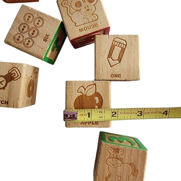 Number picture learning stacking wood blocks lot of 7 - Picture 6 of 7